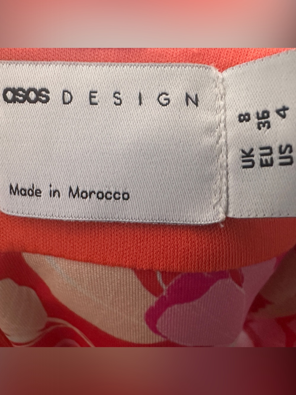 ASOS Pink & Red Floral Halter Midi Dress with Belt (NWT) - Picture 2 of 6